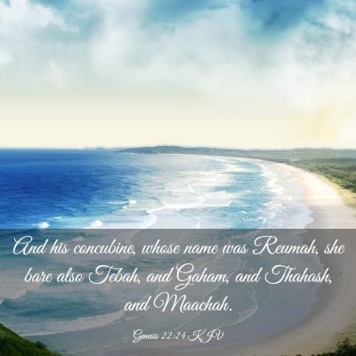 Picture 03 - Genesis 22:24 KJV - And his concubine, whose name was Reumah, she - Bible Verse Picture