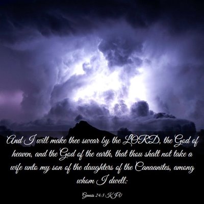 Picture 03 - Genesis 24:3 KJV - And I will make thee swear by the LORD, the God - Bible Verse Picture