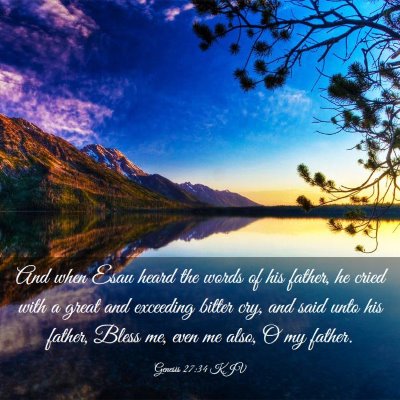 Picture 03 - Genesis 27:34 KJV - And when Esau heard the words of his father, he - Bible Verse Picture