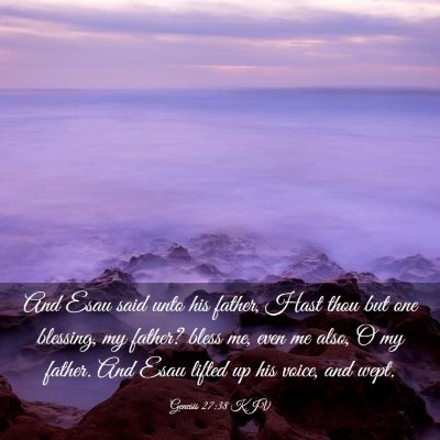 Picture 03 - Genesis 27:38 KJV - And Esau said unto his father, Hast thou but one - Bible Verse Picture