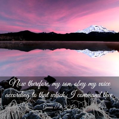 Picture 03 - Genesis 27:8 KJV - Now therefore, my son, obey my voice according to - Bible Verse Picture