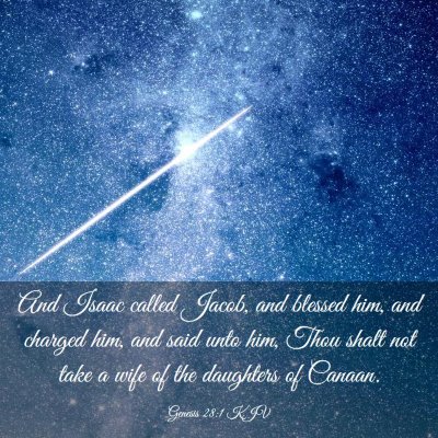 Picture 03 - Genesis 28:1 KJV - And Isaac called Jacob, and blessed him, and - Bible Verse Picture