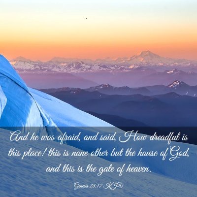 Picture 03 - Genesis 28:17 KJV - And he was afraid, and said, How dreadful is this - Bible Verse Picture