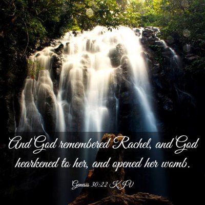 Picture 03 - Genesis 30:22 KJV - And God remembered Rachel, and God hearkened to - Bible Verse Picture