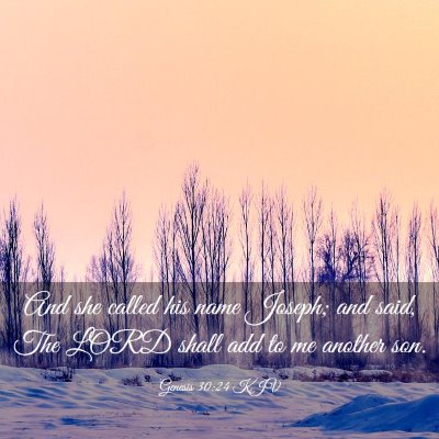 Picture 03 - Genesis 30:24 KJV - And she called his name Joseph; and said, The - Bible Verse Picture