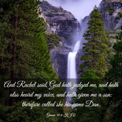 Picture 03 - Genesis 30:6 KJV - And Rachel said, God hath judged me, and hath - Bible Verse Picture