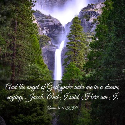 Picture 03 - Genesis 31:11 KJV - And the angel of God spake unto me in a dream, - Bible Verse Picture