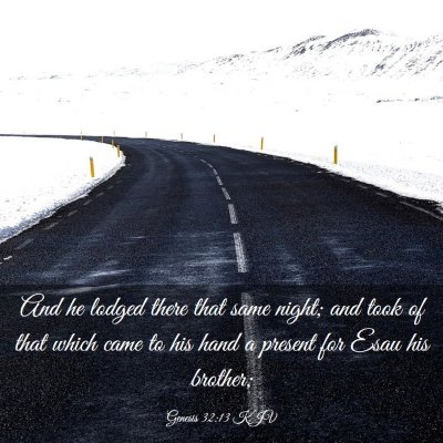 Picture 03 - Genesis 32:13 KJV - And he lodged there that same night; and took of - Bible Verse Picture
