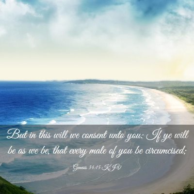 Picture 03 - Genesis 34:15 KJV - But in this will we consent unto you: If ye will - Bible Verse Picture