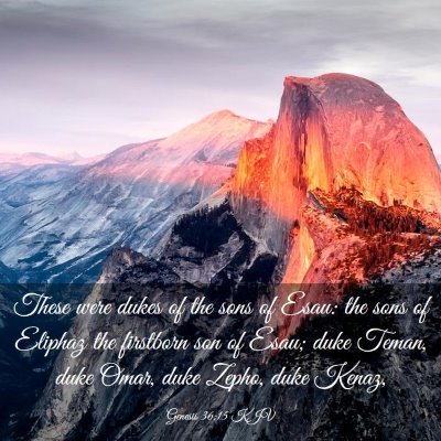 Picture 03 - Genesis 36:15 KJV - These were dukes of the sons of Esau: the sons of - Bible Verse Picture