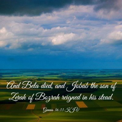 Picture 03 - Genesis 36:33 KJV - And Bela died, and Jobab the son of Zerah of - Bible Verse Picture
