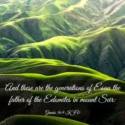 Picture 03 - Genesis 36:9 KJV - And these are the generations of Esau the father - Bible Verse Picture