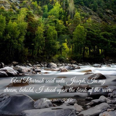 Picture 03 - Genesis 41:17 KJV - And Pharaoh said unto Joseph, In my dream, - Bible Verse Picture