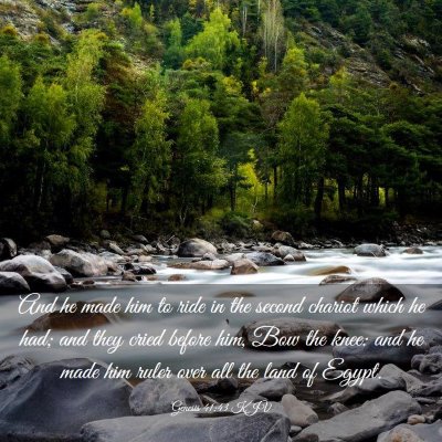Picture 03 - Genesis 41:43 KJV - And he made him to ride in the second chariot - Bible Verse Picture