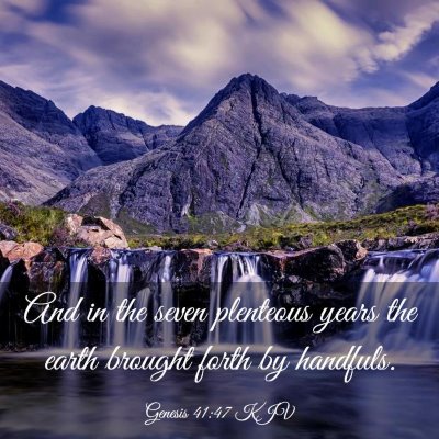Picture 03 - Genesis 41:47 KJV - And in the seven plenteous years the earth - Bible Verse Picture