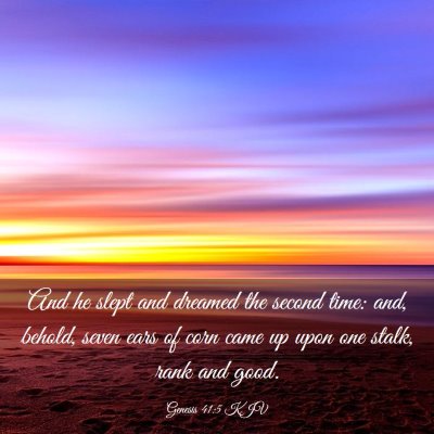 Picture 03 - Genesis 41:5 KJV - And he slept and dreamed the second time: and, - Bible Verse Picture
