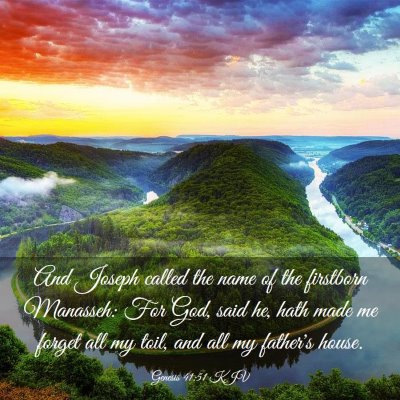 Picture 03 - Genesis 41:51 KJV - And Joseph called the name of the firstborn - Bible Verse Picture
