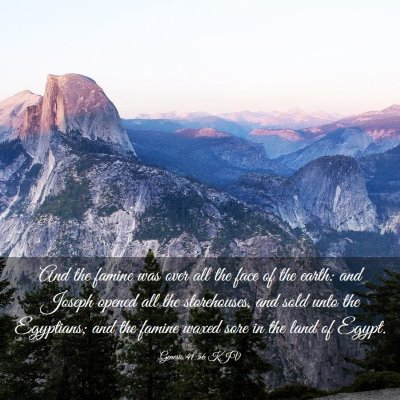 Picture 03 - Genesis 41:56 KJV - And the famine was over all the face of the - Bible Verse Picture