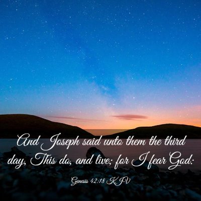 Picture 03 - Genesis 42:18 KJV - And Joseph said unto them the third day, This do, - Bible Verse Picture