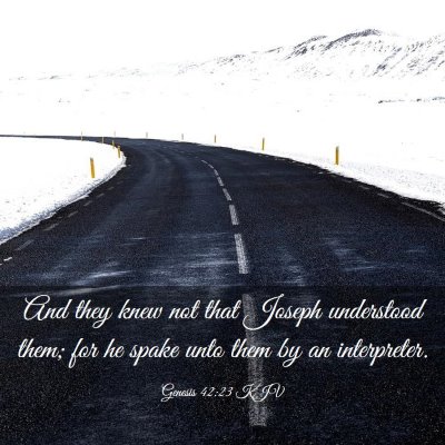Picture 03 - Genesis 42:23 KJV - And they knew not that Joseph understood them; - Bible Verse Picture