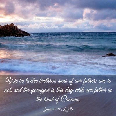 Picture 03 - Genesis 42:32 KJV - We be twelve brethren, sons of our father; one is - Bible Verse Picture
