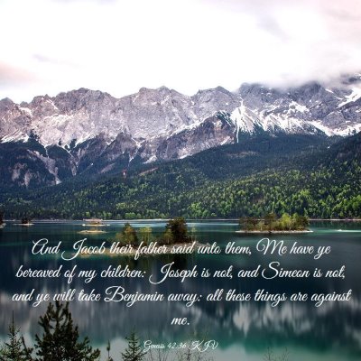 Picture 03 - Genesis 42:36 KJV - And Jacob their father said unto them, Me have ye - Bible Verse Picture