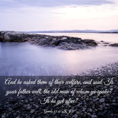 Picture 03 - Genesis 43:27 KJV - And he asked them of their welfare, and said, Is - Bible Verse Picture