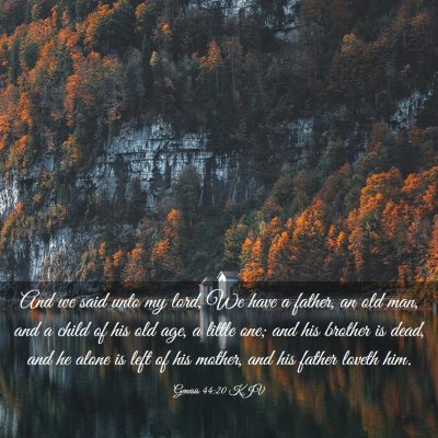 Picture 03 - Genesis 44:20 KJV - And we said unto my lord, We have a father, an - Bible Verse Picture
