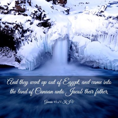 Picture 03 - Genesis 45:25 KJV - And they went up out of Egypt, and came into the - Bible Verse Picture