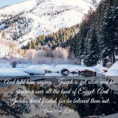Picture 03 - Genesis 45:26 KJV - And told him, saying, Joseph is yet alive, and he - Bible Verse Picture