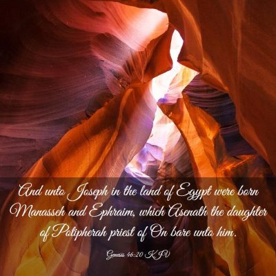Picture 03 - Genesis 46:20 KJV - And unto Joseph in the land of Egypt were born - Bible Verse Picture