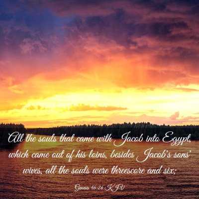 Picture 03 - Genesis 46:26 KJV - All the souls that came with Jacob into Egypt, - Bible Verse Picture