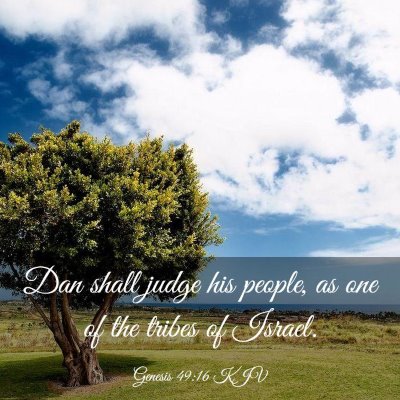 Picture 03 - Genesis 49:16 KJV - Dan shall judge his people, as one of the tribes - Bible Verse Picture