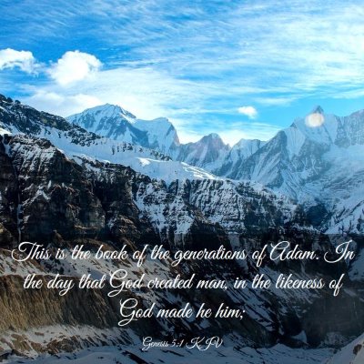 Picture 03 - Genesis 5:1 KJV - This is the book of the generations of Adam. In - Bible Verse Picture