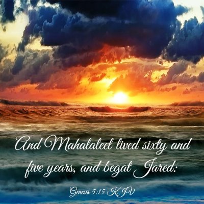 Picture 03 - Genesis 5:15 KJV - And Mahalaleel lived sixty and five years, and - Bible Verse Picture