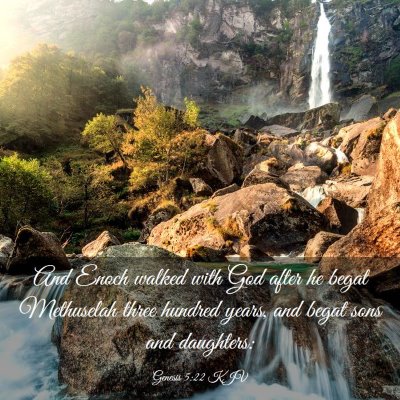 Picture 03 - Genesis 5:22 KJV - And Enoch walked with God after he begat - Bible Verse Picture
