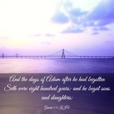 Picture 03 - Genesis 5:4 KJV - And the days of Adam after he had begotten Seth - Bible Verse Picture