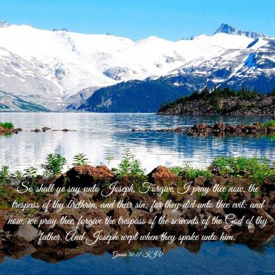 Picture 03 - Genesis 50:17 KJV - So shall ye say unto Joseph, Forgive, I pray thee - Bible Verse Picture