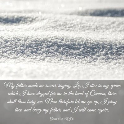 Picture 03 - Genesis 50:5 KJV - My father made me swear, saying, Lo, I die: in my - Bible Verse Picture