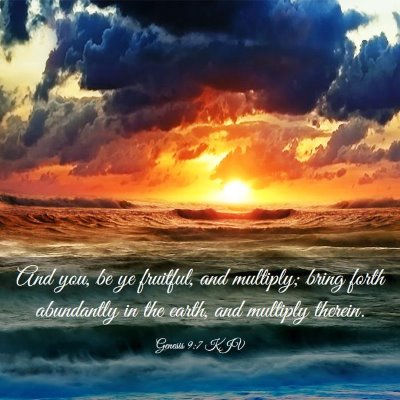 Picture 03 - Genesis 9:7 KJV - And you, be ye fruitful, and multiply; bring - Bible Verse Picture