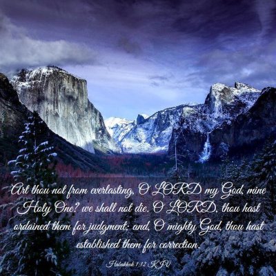 Picture 03 - Habakkuk 1:12 KJV - Art thou not from everlasting, O LORD my God, - Bible Verse Picture
