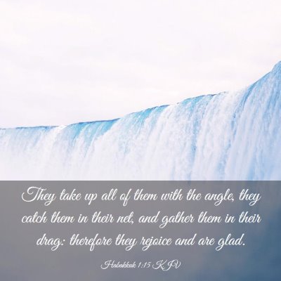 Picture 03 - Habakkuk 1:15 KJV - They take up all of them with the angle, they - Bible Verse Picture