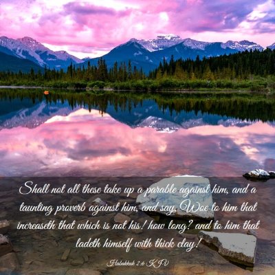 Picture 03 - Habakkuk 2:6 KJV - Shall not all these take up a parable against - Bible Verse Picture