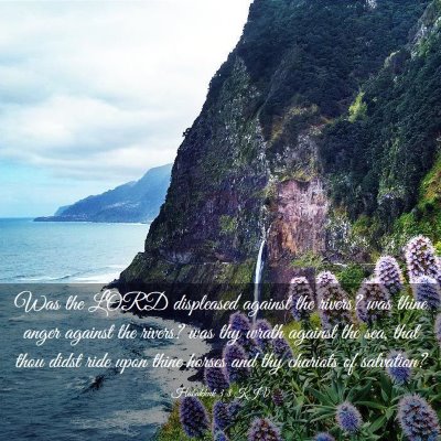 Picture 03 - Habakkuk 3:8 KJV - Was the LORD displeased against the rivers? was - Bible Verse Picture