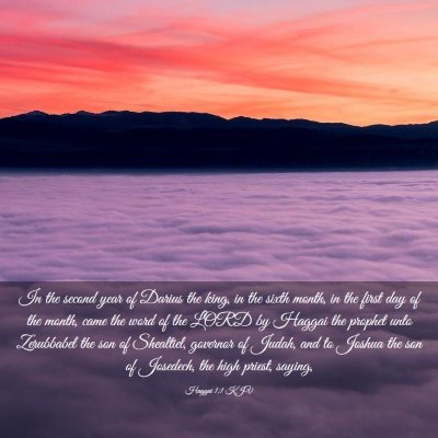 Picture 03 - Haggai 1:1 KJV - In the second year of Darius the king, in the - Bible Verse Picture