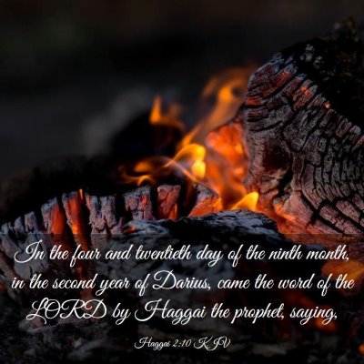 Picture 03 - Haggai 2:10 KJV - In the four and twentieth day of the ninth month, - Bible Verse Picture