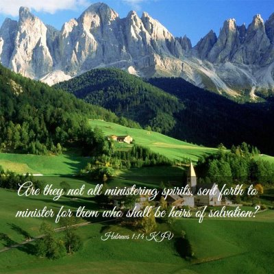 Picture 03 - Hebrews 1:14 KJV - Are they not all ministering spirits, sent forth - Bible Verse Picture
