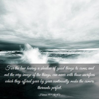 Picture 03 - Hebrews 10:1 KJV - For the law having a shadow of good things to - Bible Verse Picture