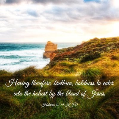 Picture 03 - Hebrews 10:19 KJV - Having therefore, brethren, boldness to enter - Bible Verse Picture