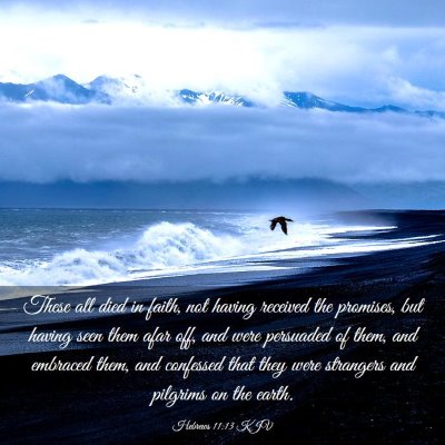 Picture 03 - Hebrews 11:13 KJV - These all died in faith, not having received the - Bible Verse Picture
